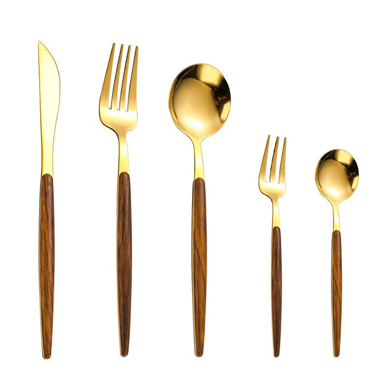 Holzbesteck-Set 6-teilig Ergonomisch