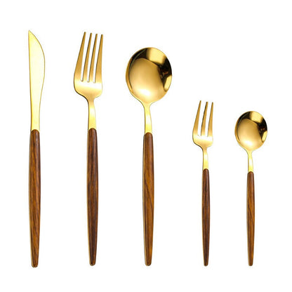 Holzbesteck-Set 6-teilig Ergonomisch