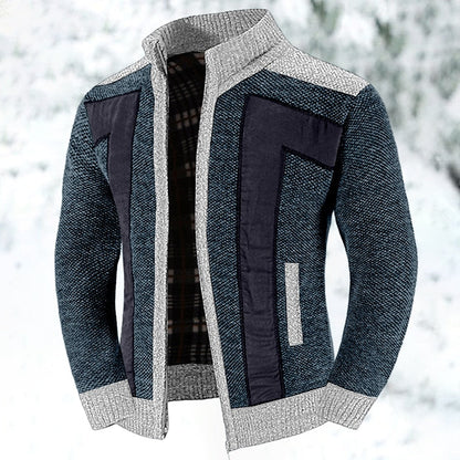 Wollweste Herren Reißverschluss Pullover Warm