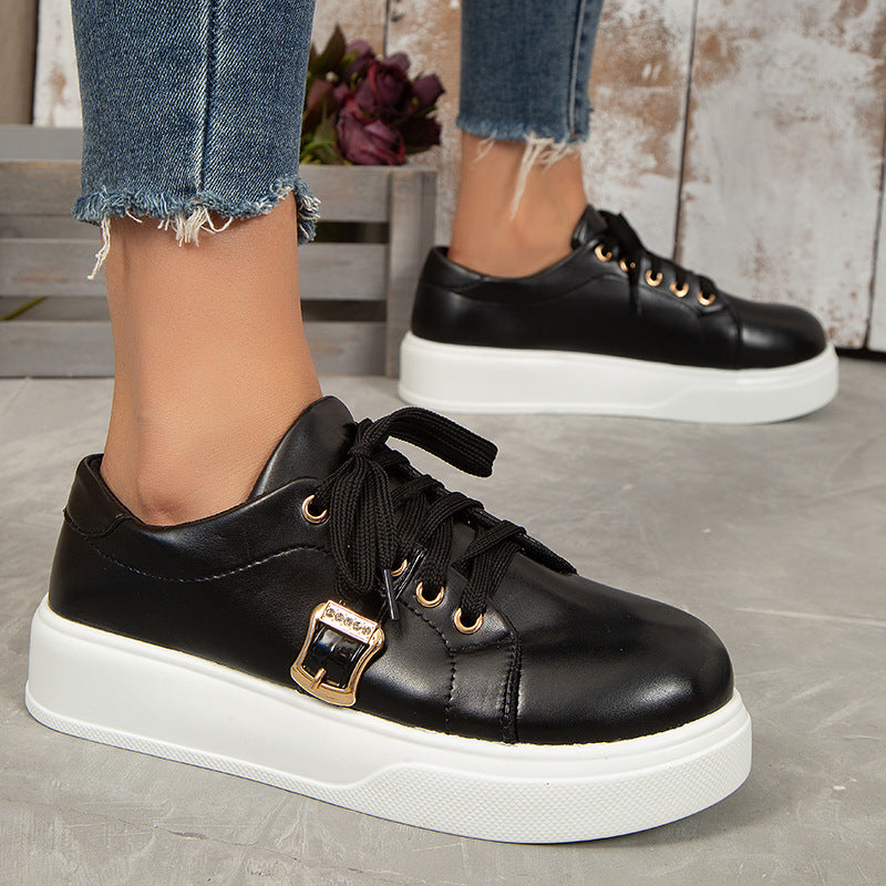 ChicStep™ – Damen Schnürschuhe Elegant Schwarz mit Komfort und Stil 4