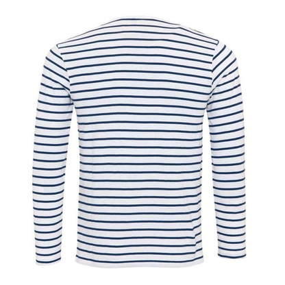 Herren Henley-Shirt Langarm Streifen