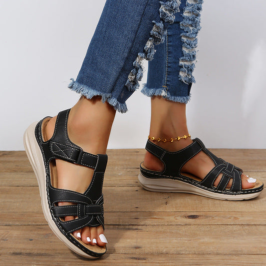 EleganceStep™ – Damen Sandalen mit Klettverschluss Bequem & Stilvoll-1