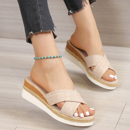 HanfStyle™ – Damen Plateau Sandalen für Komfort und Stil in Römischem Design 6