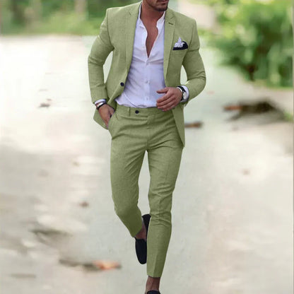 Herrenanzug Slim Fit Sommeranzug Elegant