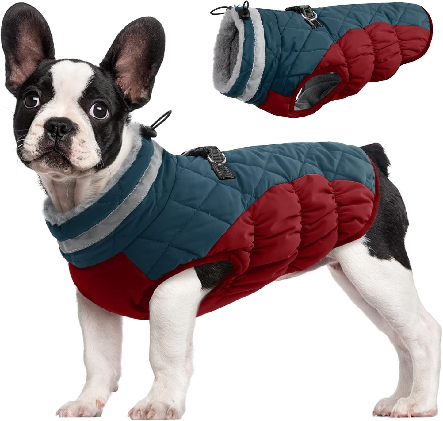 Wasserdichte Hundejacke Winter Reflektierend mit Fleece