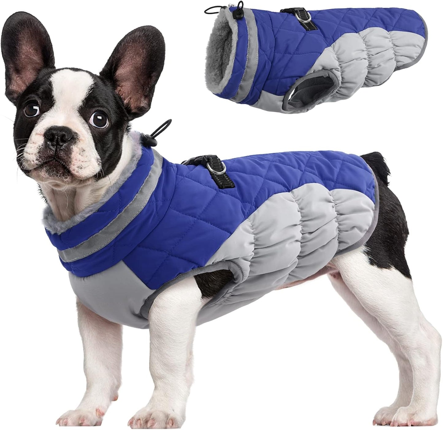 Wasserdichte Hundejacke Winter Reflektierend mit Fleece