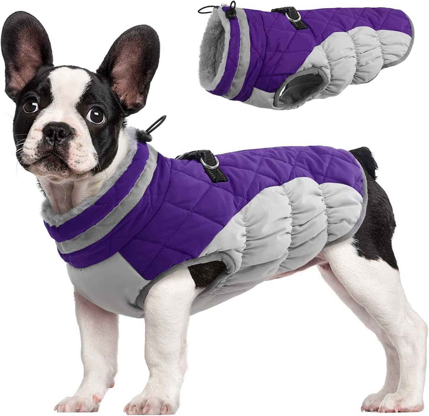 Wasserdichte Hundejacke Winter Reflektierend mit Fleece