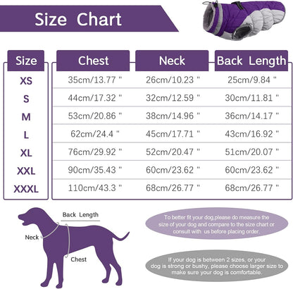 Wasserdichte Hundejacke Winter Reflektierend mit Fleece