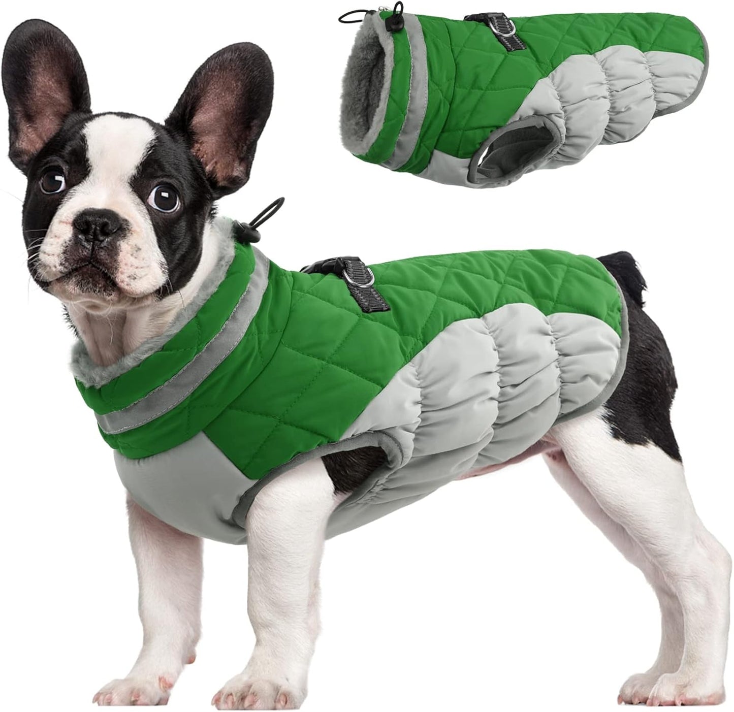 Wasserdichte Hundejacke Winter Reflektierend mit Fleece