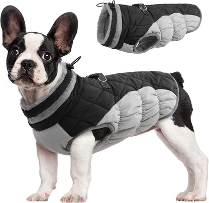 Wasserdichte Hundejacke Winter Reflektierend mit Fleece