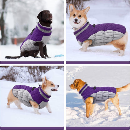 Wasserdichte Hundejacke Winter Reflektierend mit Fleece