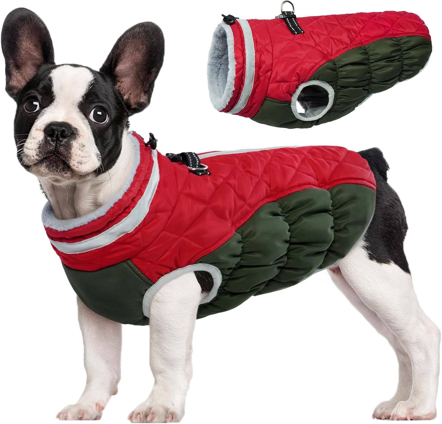 Wasserdichte Hundejacke Winter Reflektierend mit Fleece