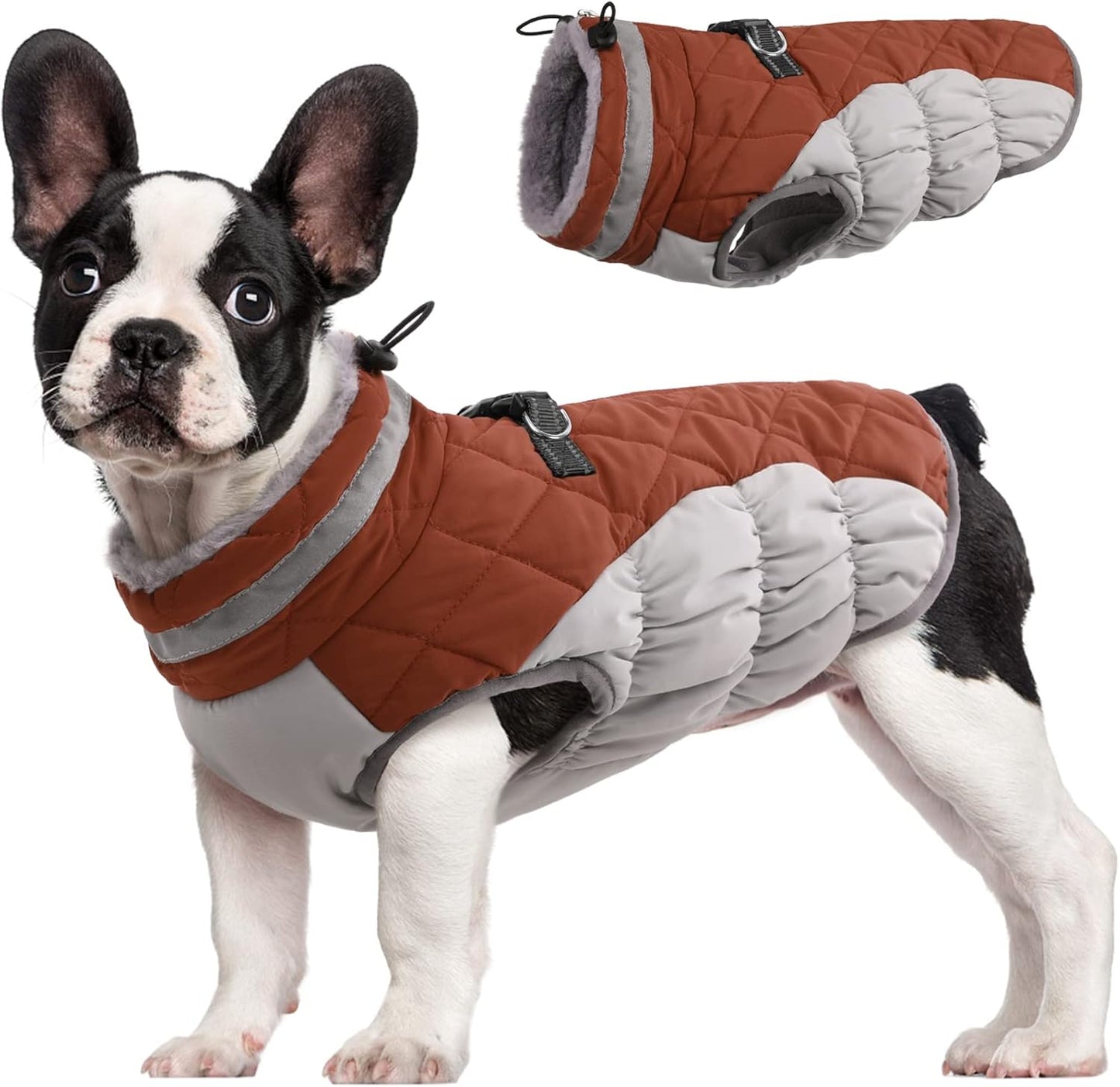 Wasserdichte Hundejacke Winter Reflektierend mit Fleece