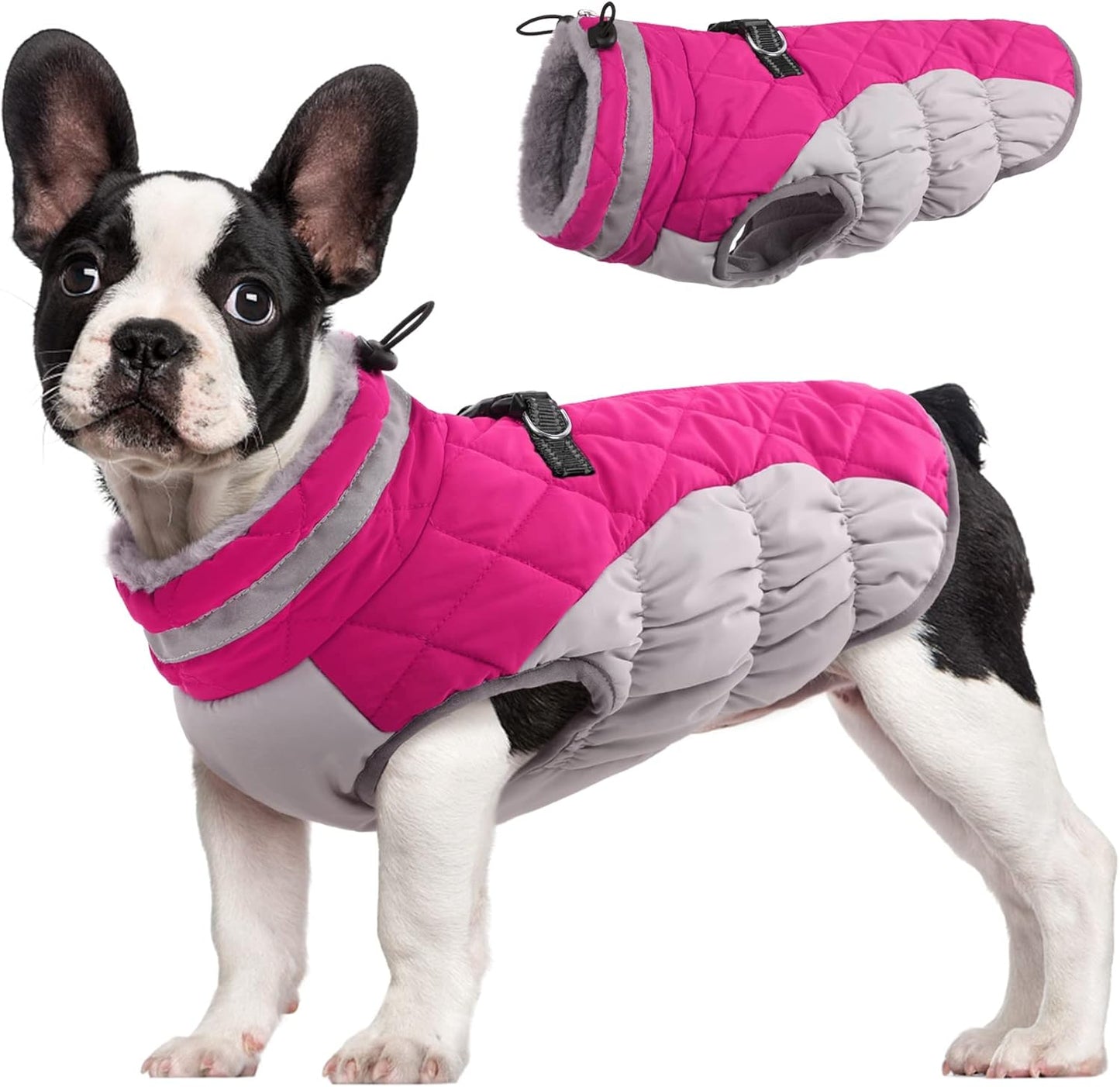 Wasserdichte Hundejacke Winter Reflektierend mit Fleece
