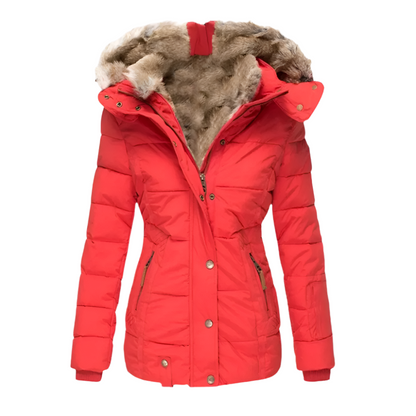 LuxeFrost™ – Elegante Winterjacke für Damen mit Kapuze