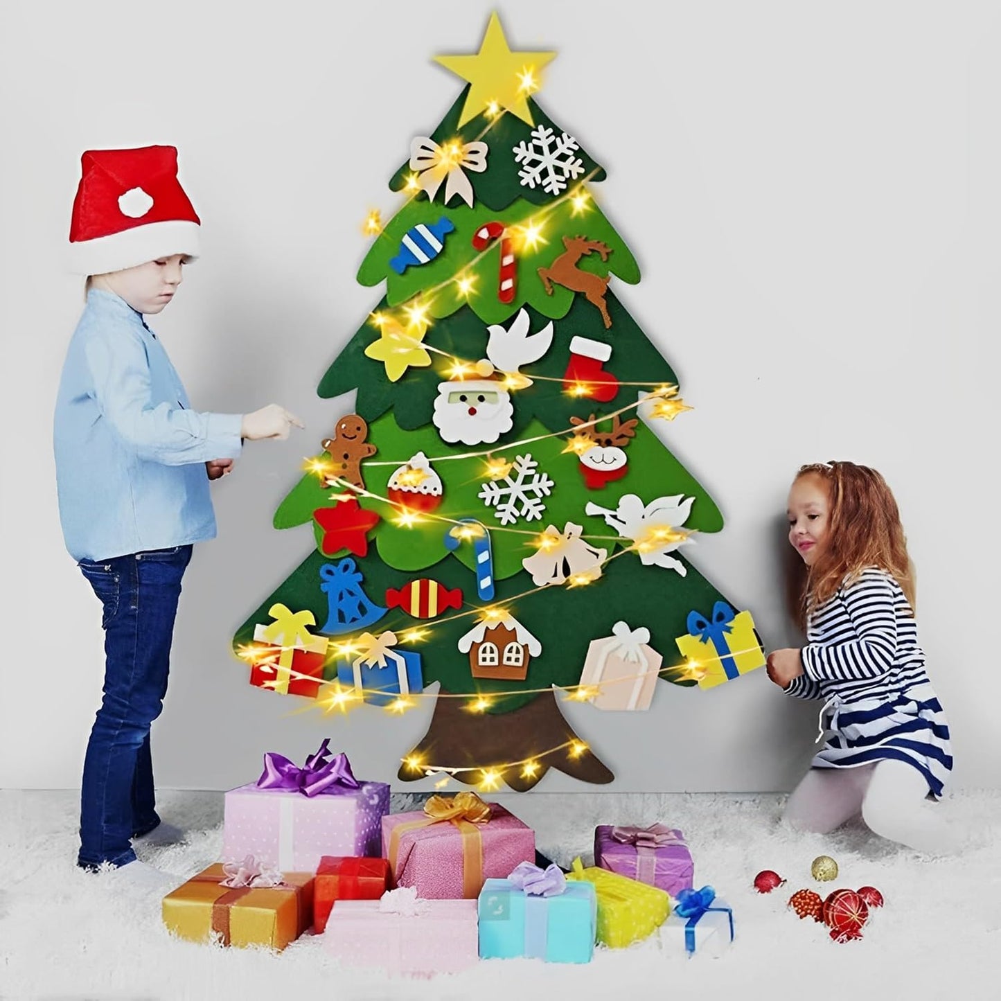 Kinder Weihnachtsbaum Dekoration Festlich Farbenfroh