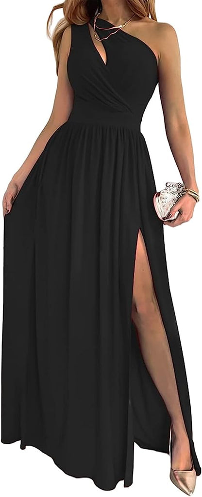 Glamora™ – Damen Abendkleid Ärmellos mit Eleganter Passform & Hohem Schlitz