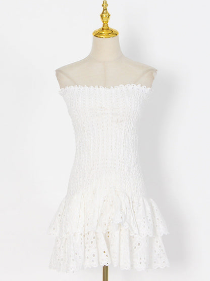 A-Linien Faltenkleid mit Rosenprint