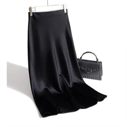 A-line Satin Skirt by Elarova