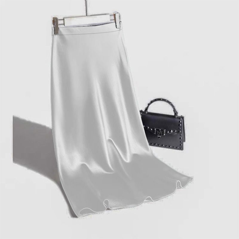 A-line Satin Skirt by Elarova