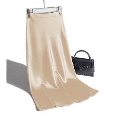 A-line Satin Skirt by Elarova