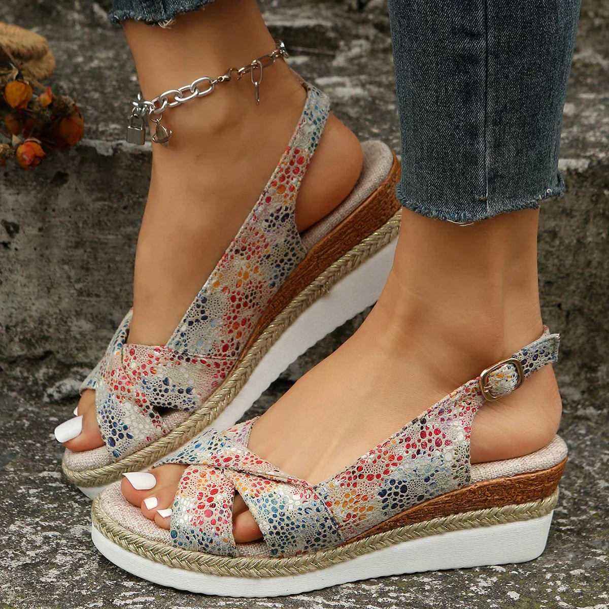ANNE – Orthopädische Sandalen mit Keilabsatz in verschiedenen Farben