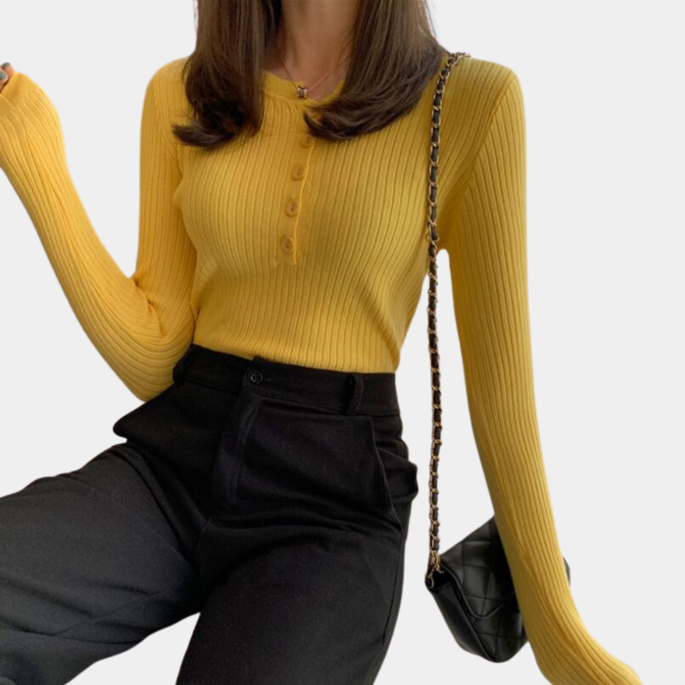 Aijā Damen-Rippenpullover: bequem und dehnbar