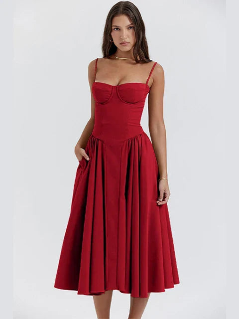Alora™ – Damen Maxikleid Sommer Off-Shoulder Stil Bequem & Elegant