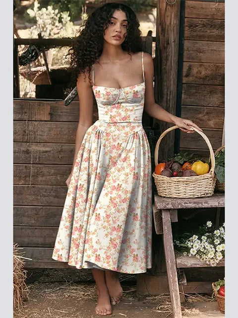 Alora™ – Damen Maxikleid Sommer Off-Shoulder Stil Bequem & Elegant