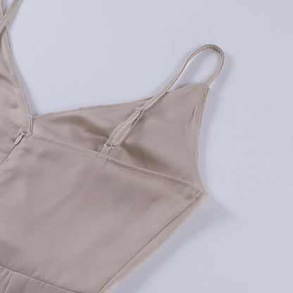 Andromeda™ – Damen Abendkleid Lang mit Eleganten Kreuzausschnitt & Schlitz-5