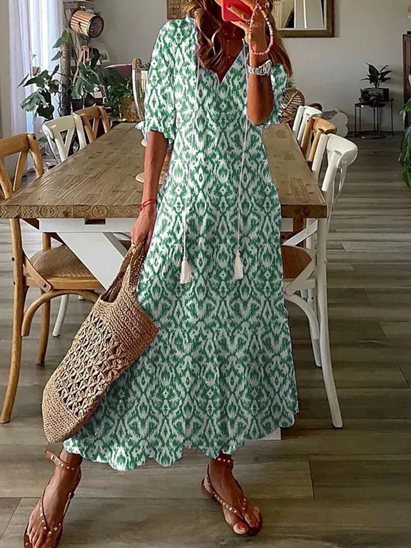 Anna™ – Damen Bohemian Sommerkleid mit Fließender Silhouette & Leichtem Stoff-3