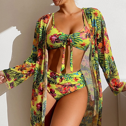 AquaCharm™ – Elegantes Dreiteiliges Bikini Set für Damen