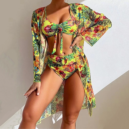 AquaCharm™ – Elegantes Dreiteiliges Bikini Set für Damen