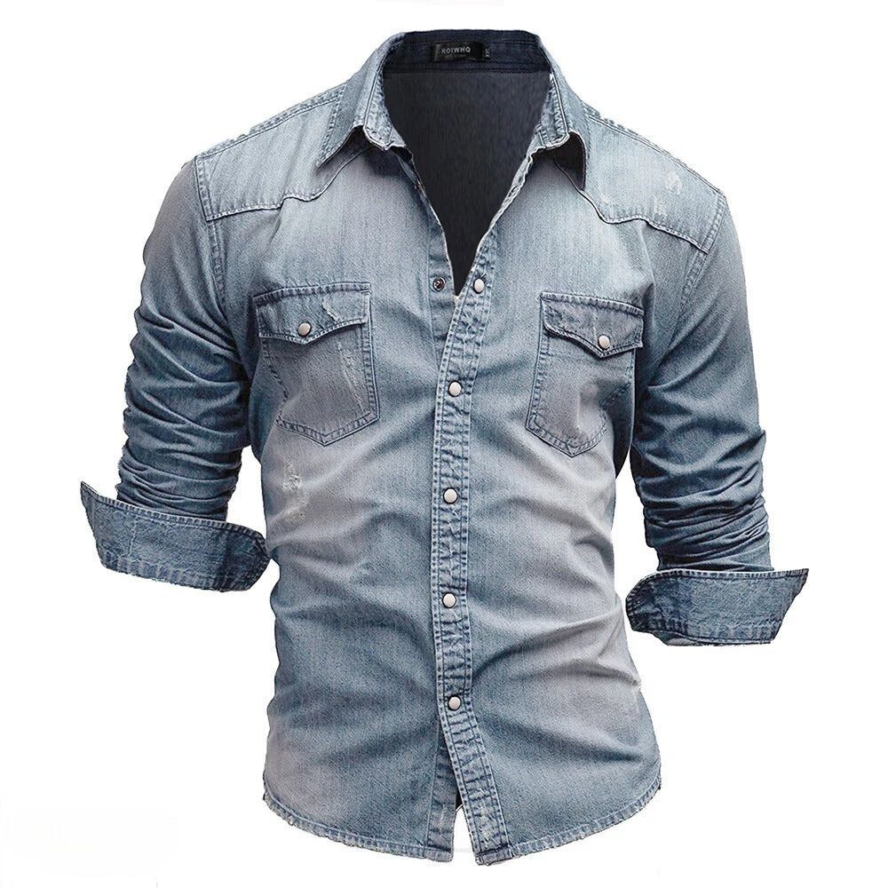 Artur: Jeanshemd im Retro-Stil