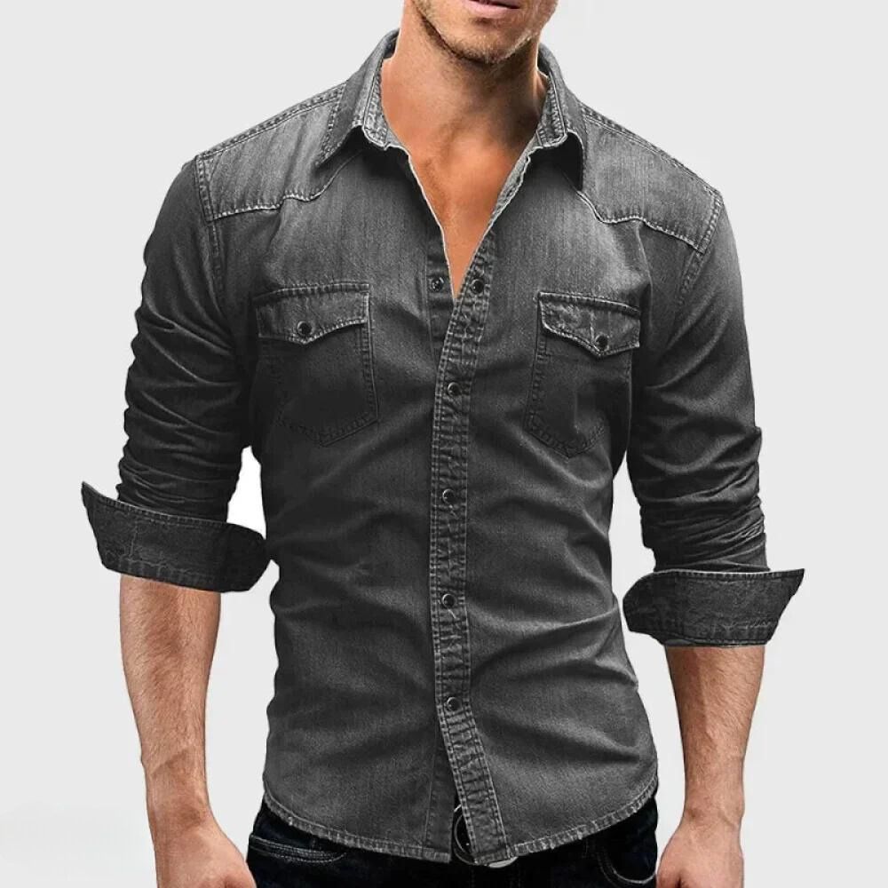 Artur: Jeanshemd im Retro-Stil