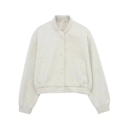 Avelena Cropped Bomber Jacket