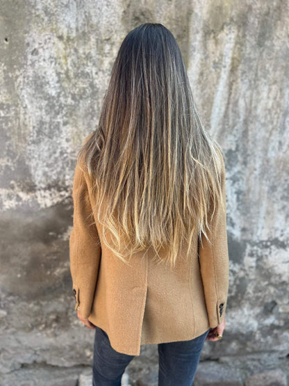Avelena Winter Blazer with Draped Collar