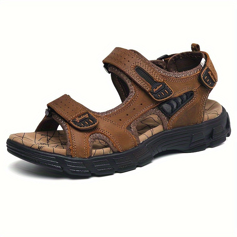 AventoGrip™ – Atmungsaktive Herren Ledersandalen