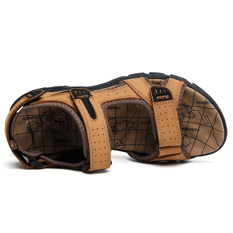 AventoGrip™ – Atmungsaktive Herren Ledersandalen