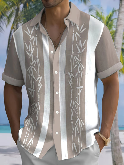 BambooWave™ – Herren Kurzarmhemd mit stylischem Bambus Design