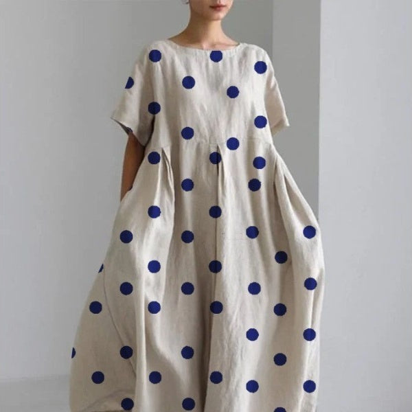Baumwoll-Look Kleid mit 3D-Druck von Elarova