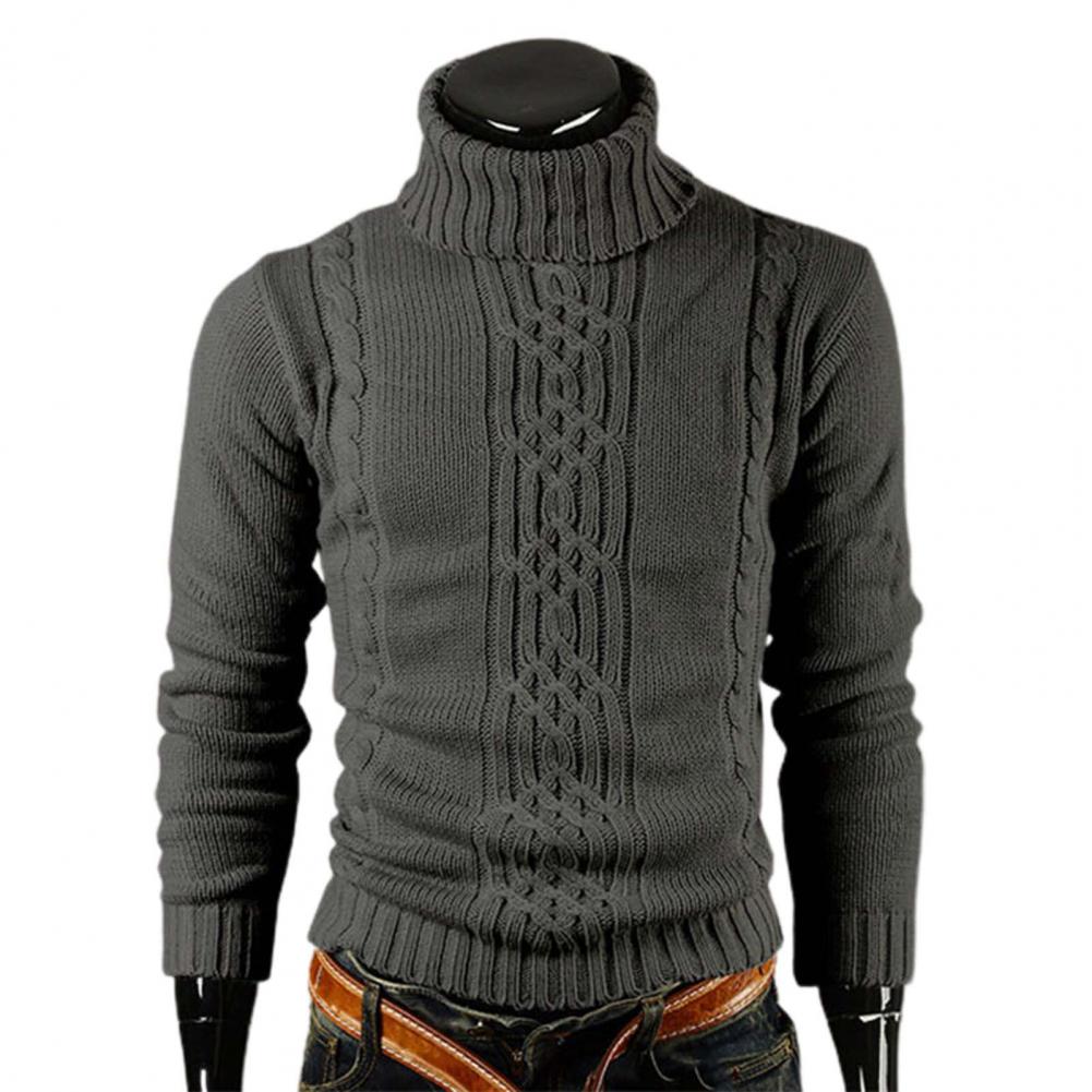 Baumwollpullover mit Rollkragen und Zopfmuster - Lucian