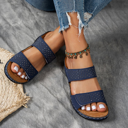 BelleVista™ – Stylische Damen Plateau Sandalen mit Strass & Komfortsohle