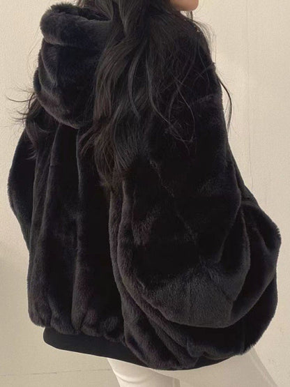 Bequeme Fleece-Wende-Hoodie-Jacke