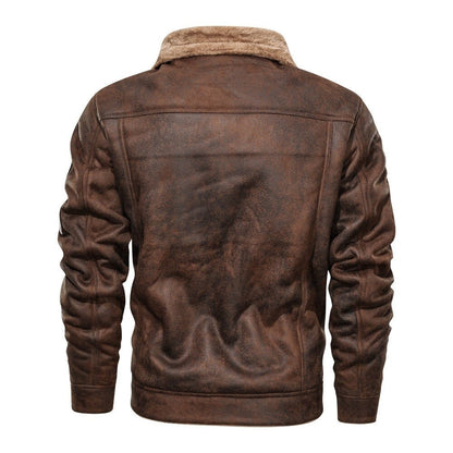 Elarova |  Bikerjacke aus Wildleder mit Lambswool-Futter für Herren