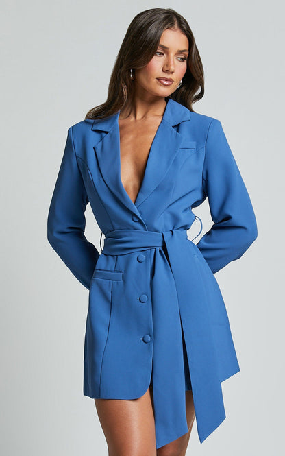 Elarova |  Blazer-Kleid mit Gürtel für Damen