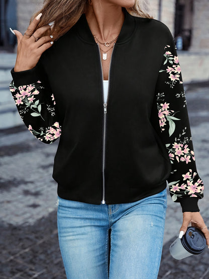 BloomAura™ – Elegante Damen Bomberjacke mit Reißverschluss