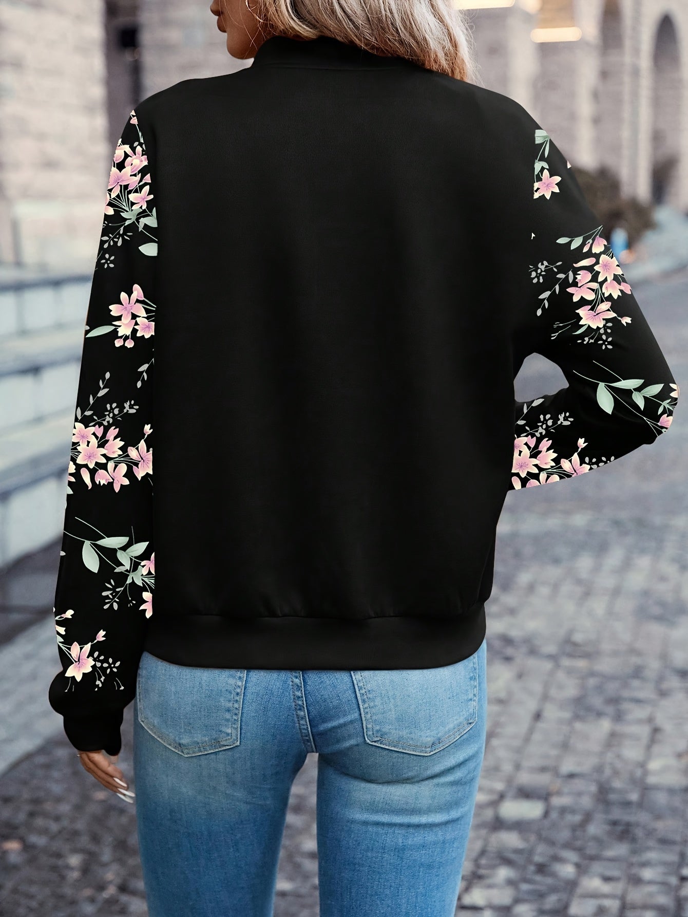 BloomAura™ – Elegante Damen Bomberjacke mit Reißverschluss
