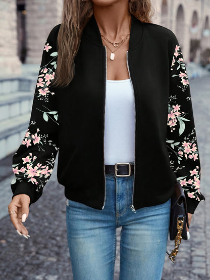 BloomAura™ – Elegante Damen Bomberjacke mit Reißverschluss