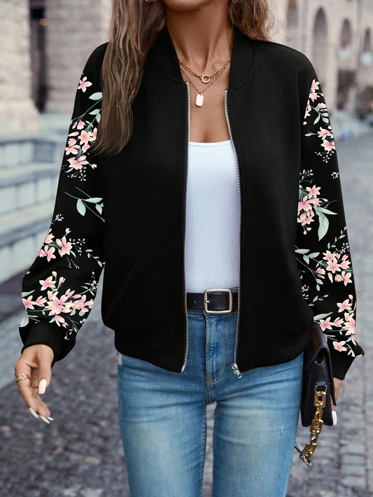 BloomAura™ – Elegante Damen Bomberjacke mit Reißverschluss